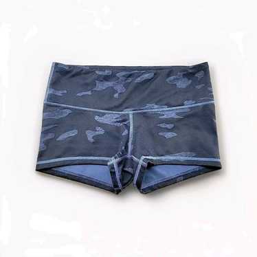 Vintage Navy Blue Camo Print High Waist Booty Bik… - image 1