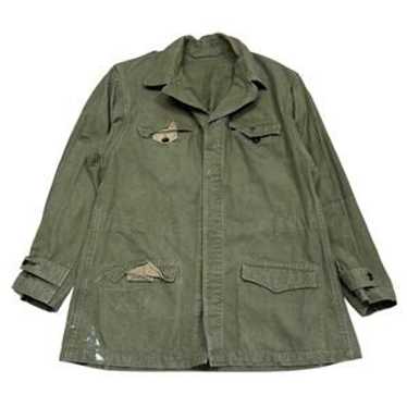ジャケット・アウター 50's French Army Wool Field Coat FRENCH ARMY 50s vintage V neck Wool jacket 44L khaki Women