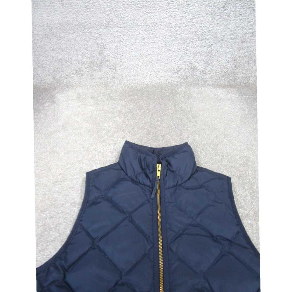 J.Crew Navy Blue Softshell Quilted Mock Neck Vest… - image 2