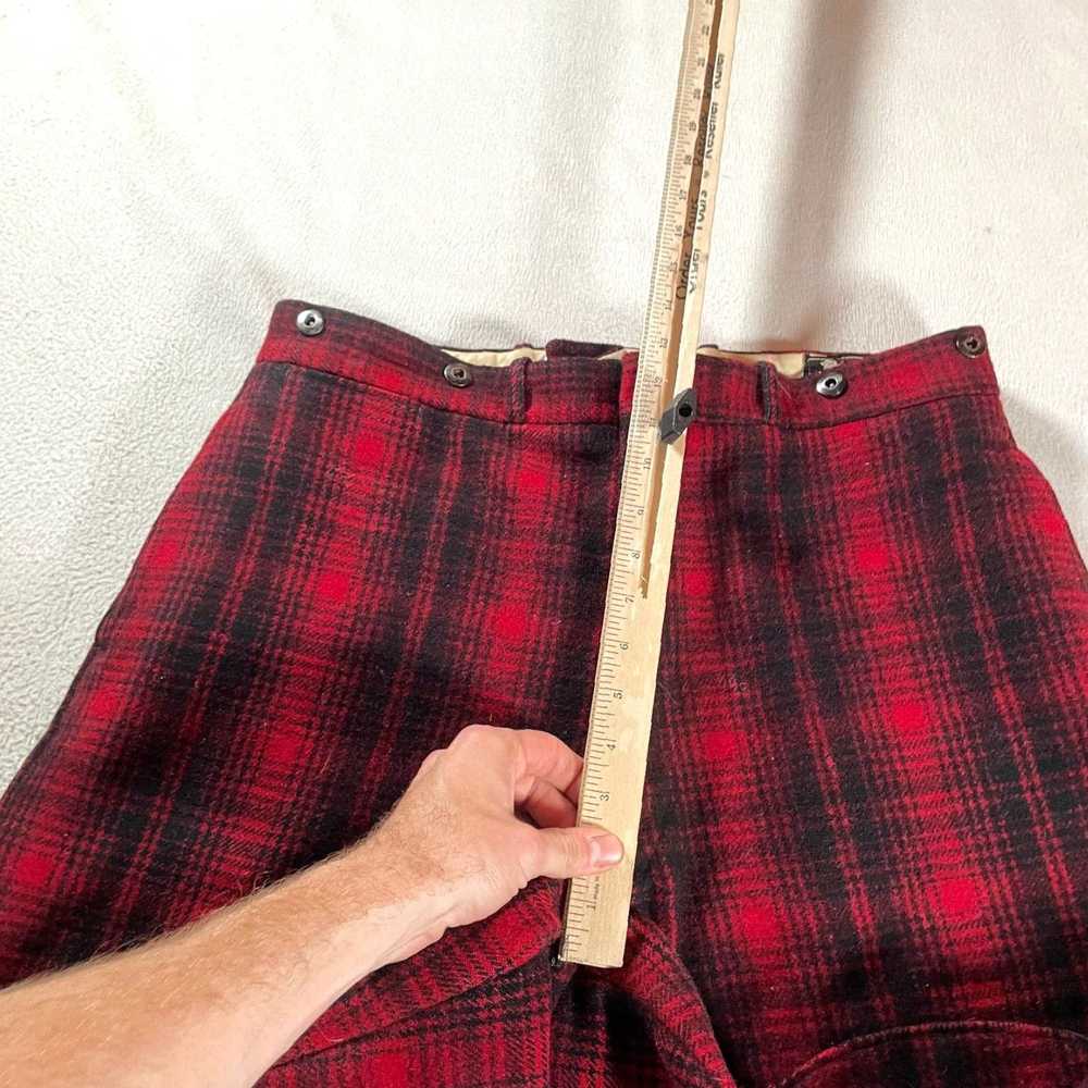 Vintage authentic buffalo plaid wool 34 inch wais… - image 7