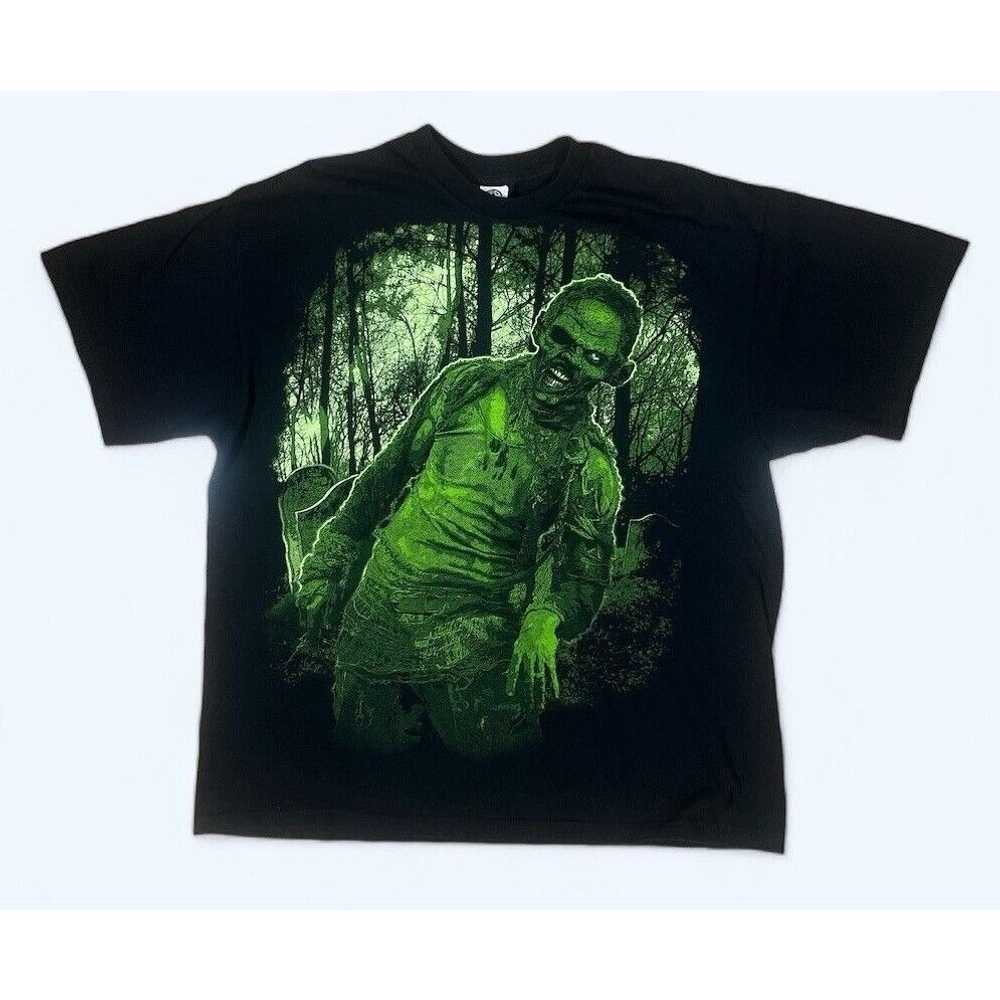 Other Vintage Zombie Shirt Mens 2XL Black Green A… - image 1