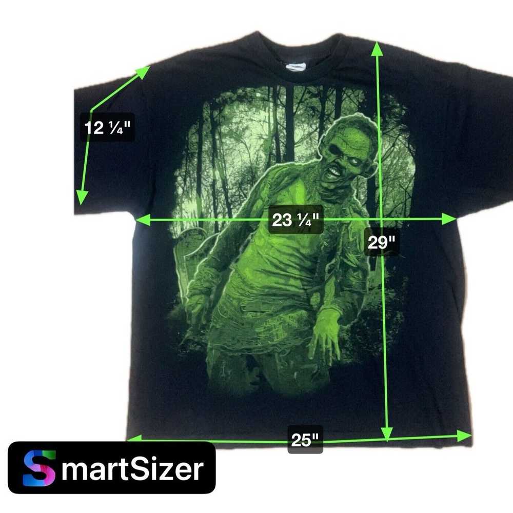 Other Vintage Zombie Shirt Mens 2XL Black Green A… - image 3