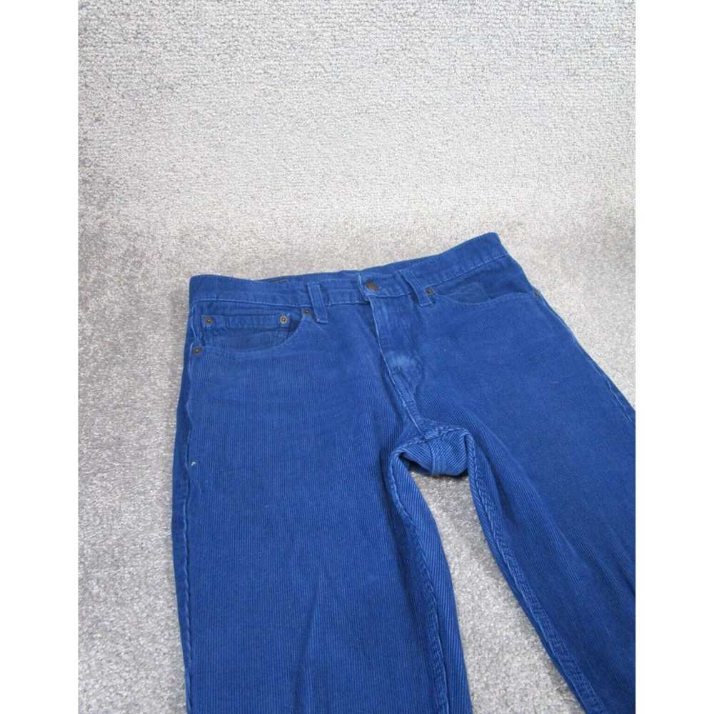 Levi's Mens Slim Fit Blue Corduroy Trousers 31X29… - image 5