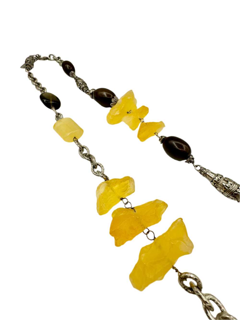 Dolce & Gabbana Long Raw Stone Necklace Y2K - image 1