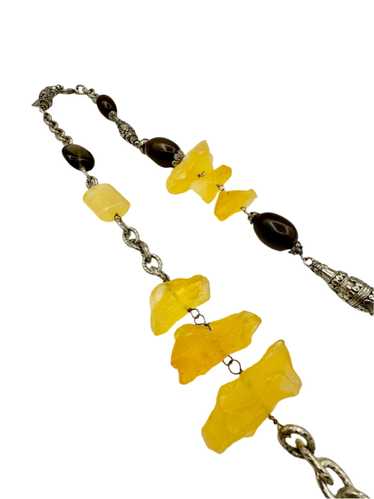 Dolce & Gabbana Long Raw Stone Necklace Y2K - image 1