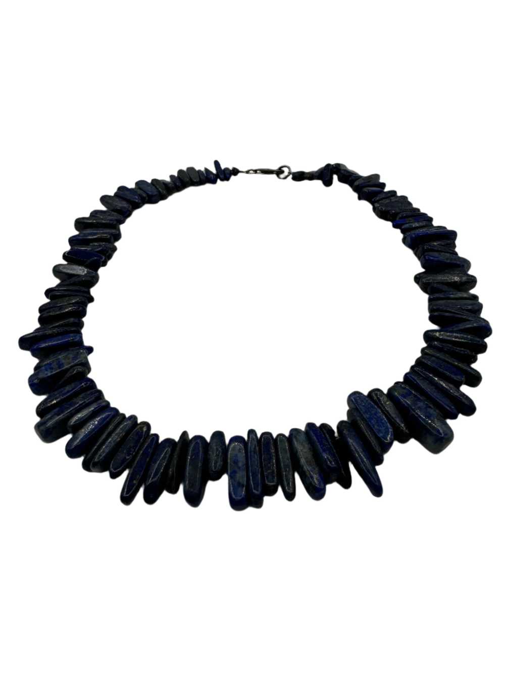 Lapis Chunky Stone Necklace 1960s - image 1