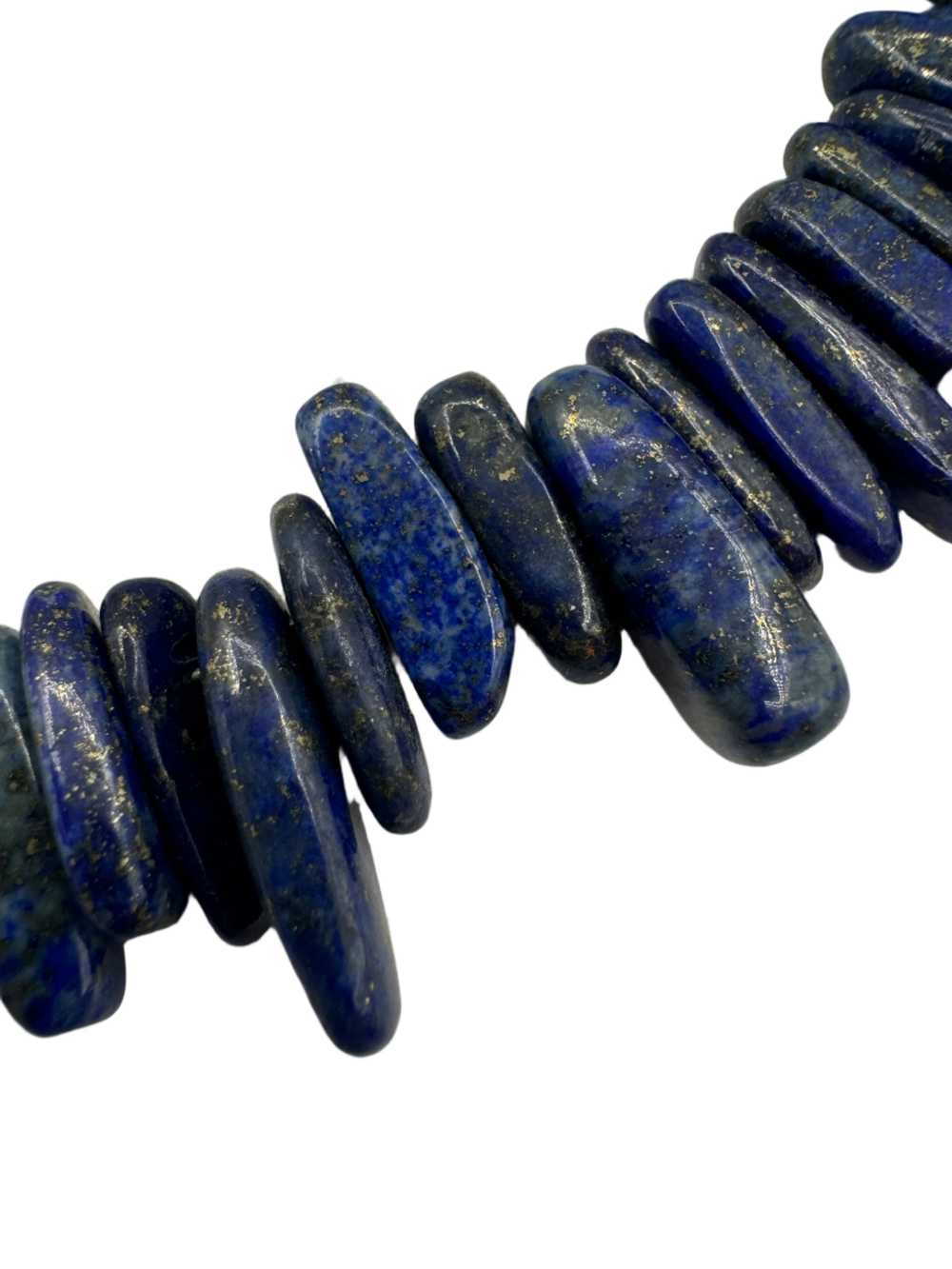 Lapis Chunky Stone Necklace 1960s - image 2