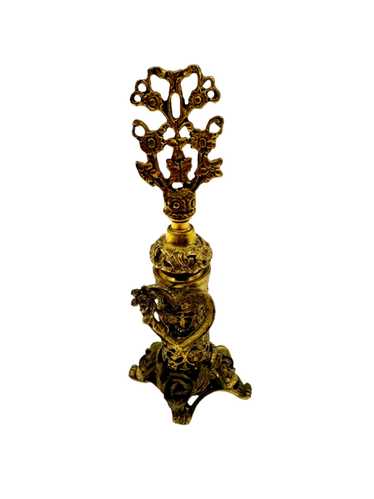 Perfume Bottle, Italian Filigree Brass 1960s