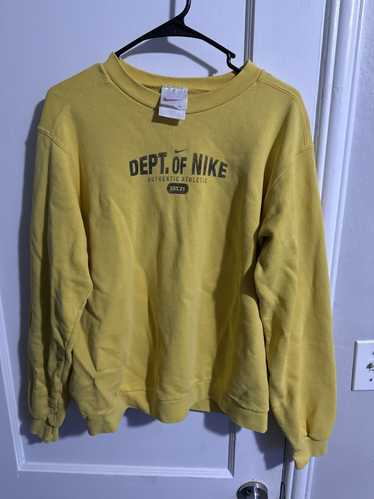 Nike × Vintage Dept. of Nike Vintage Yellow Crewne