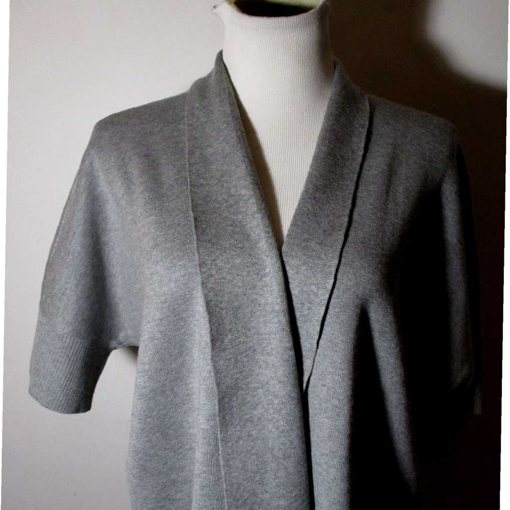 Vintage Chic Gray Rayon Blend Cardigan Wrap Sweat… - image 2