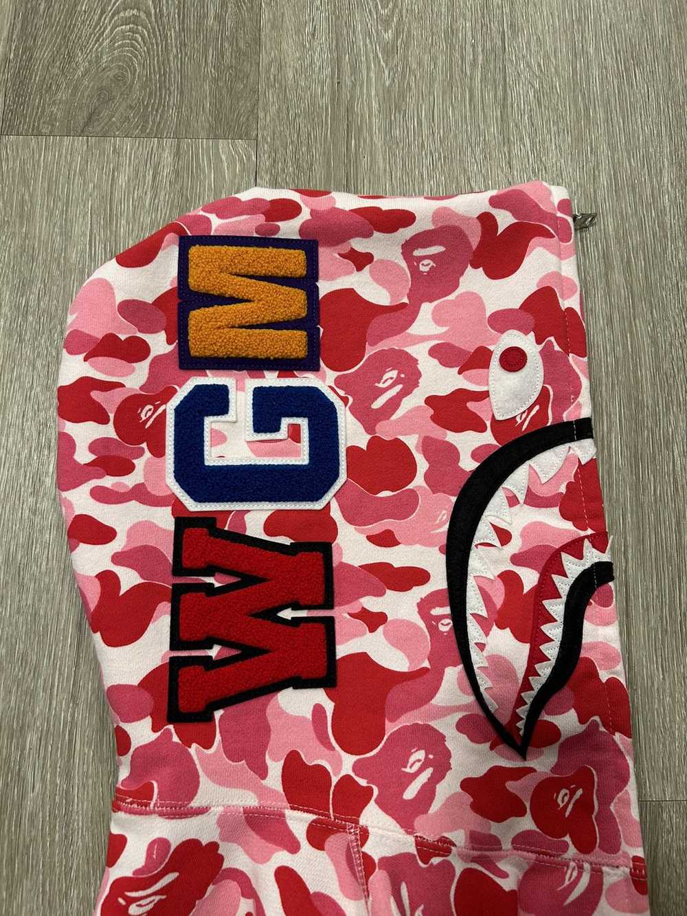 Bape Pink ABC Camo Bape hoodie - image 4