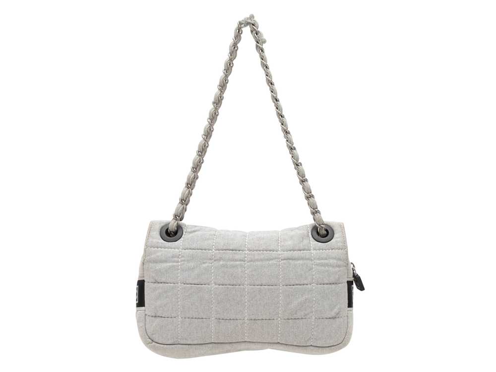 Grey Chanel 2006 Quilted Jersey Shoulder Bag - image 3