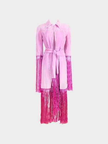 Dolce and Gabbana 2000s Rare Pink Fringe Details M