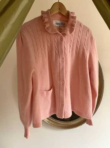 Vintage Mollie Parnis Blush Lambswool Angora Ruffl