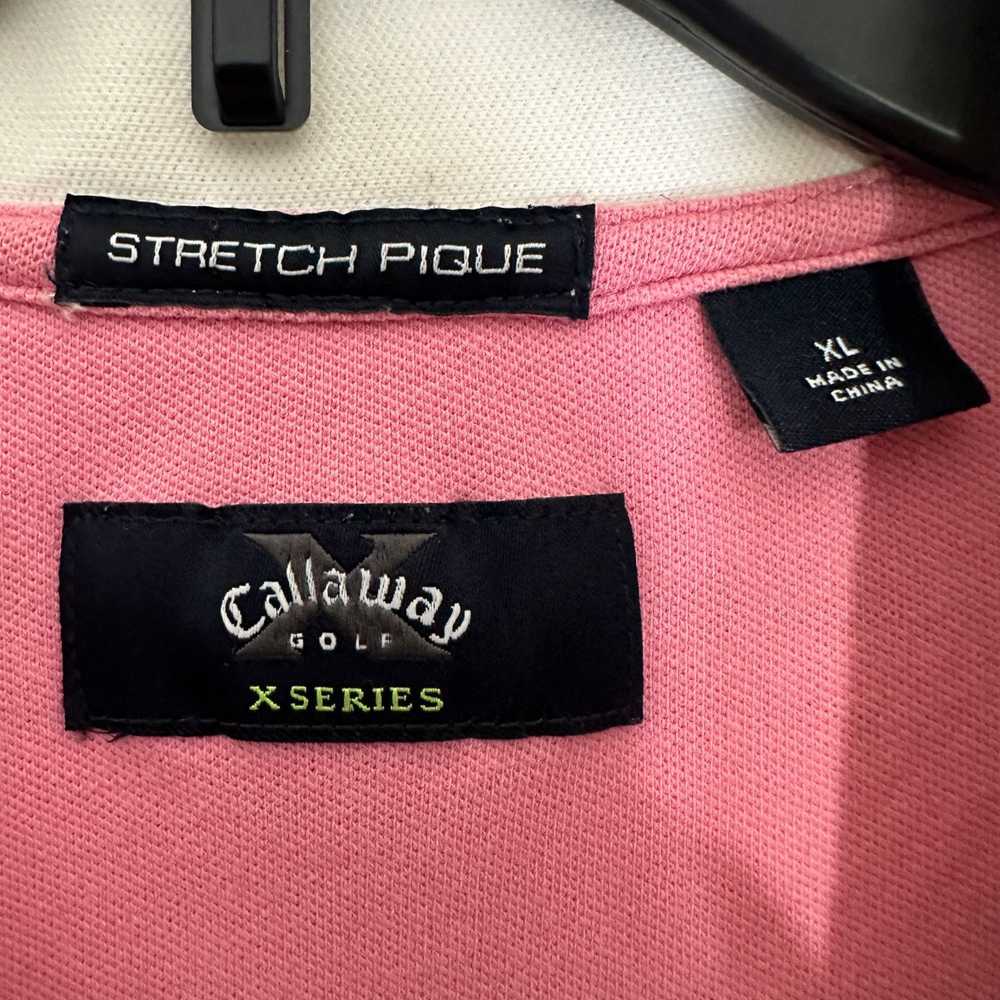 Callaway Golf Callaway Polo Shirt Men XL Pink Str… - image 2