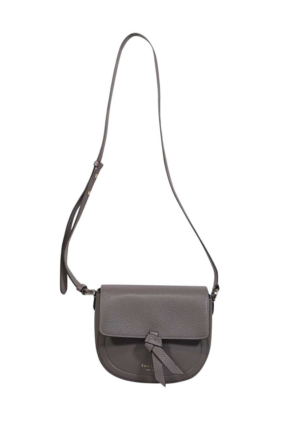 Kate Spade - Grey Pebbled Leather Crossbody Bag - image 1