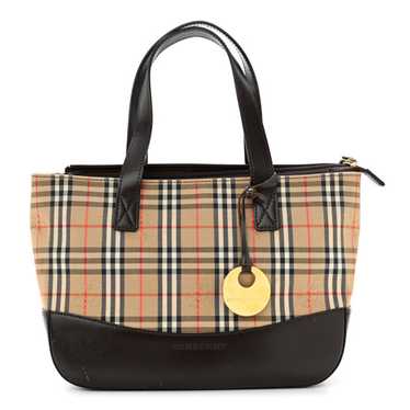 BURBERRY Canvas House Check Mini Tote Black