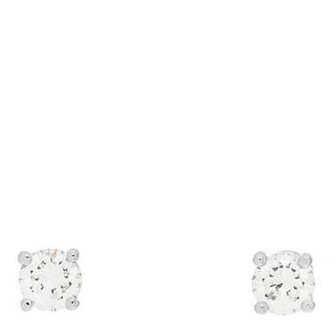 TIFFANY Platinum Diamond .36ctw Solitaire Earrings