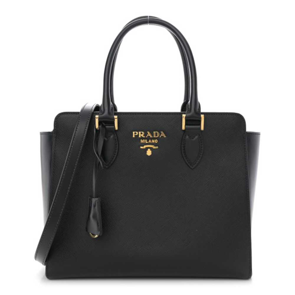 PRADA Saffiano Soft Calfskin Small Zippered Tote … - image 1