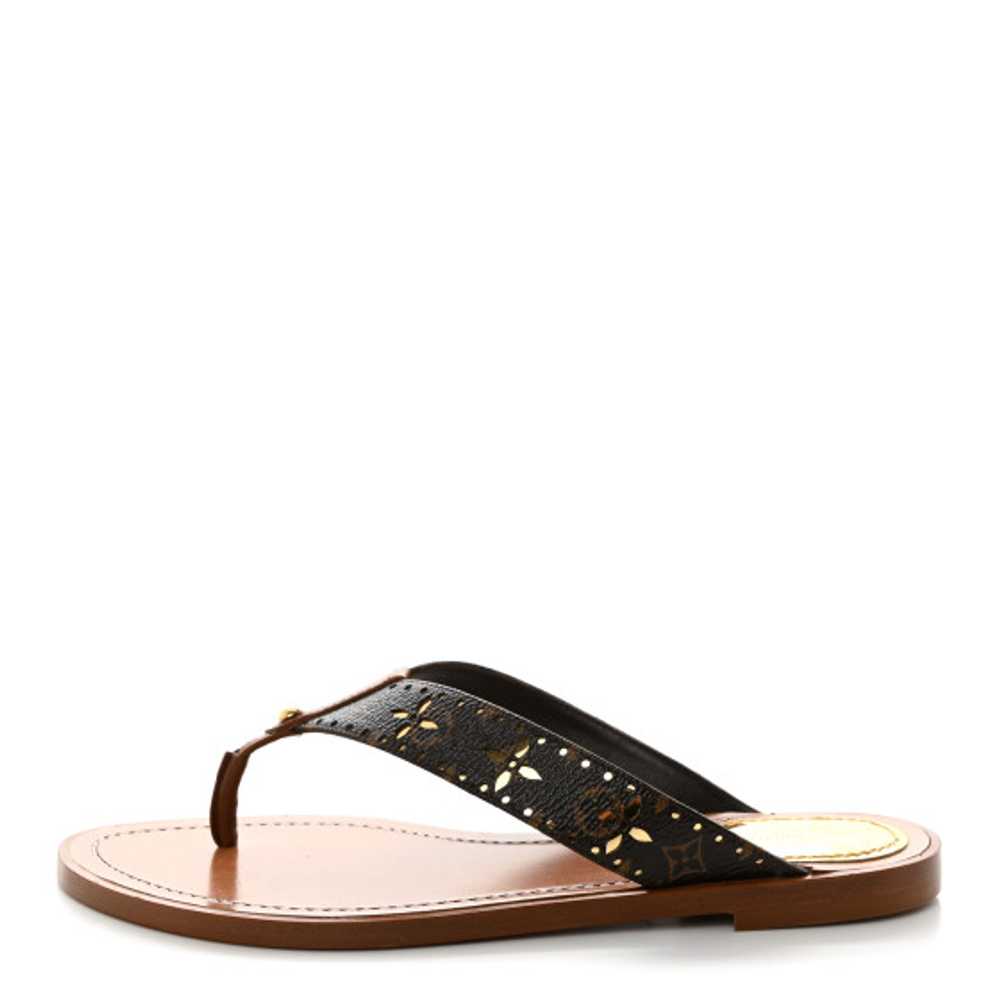 LOUIS VUITTON Monogram Sunny Flat Thong Sandals 3… - image 1