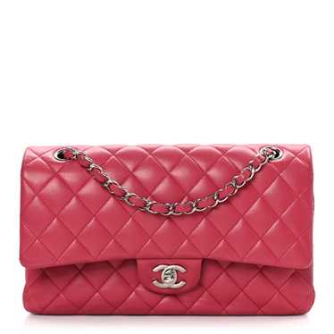 CHANEL Lambskin Quilted Medium Double Flap Pink - image 1