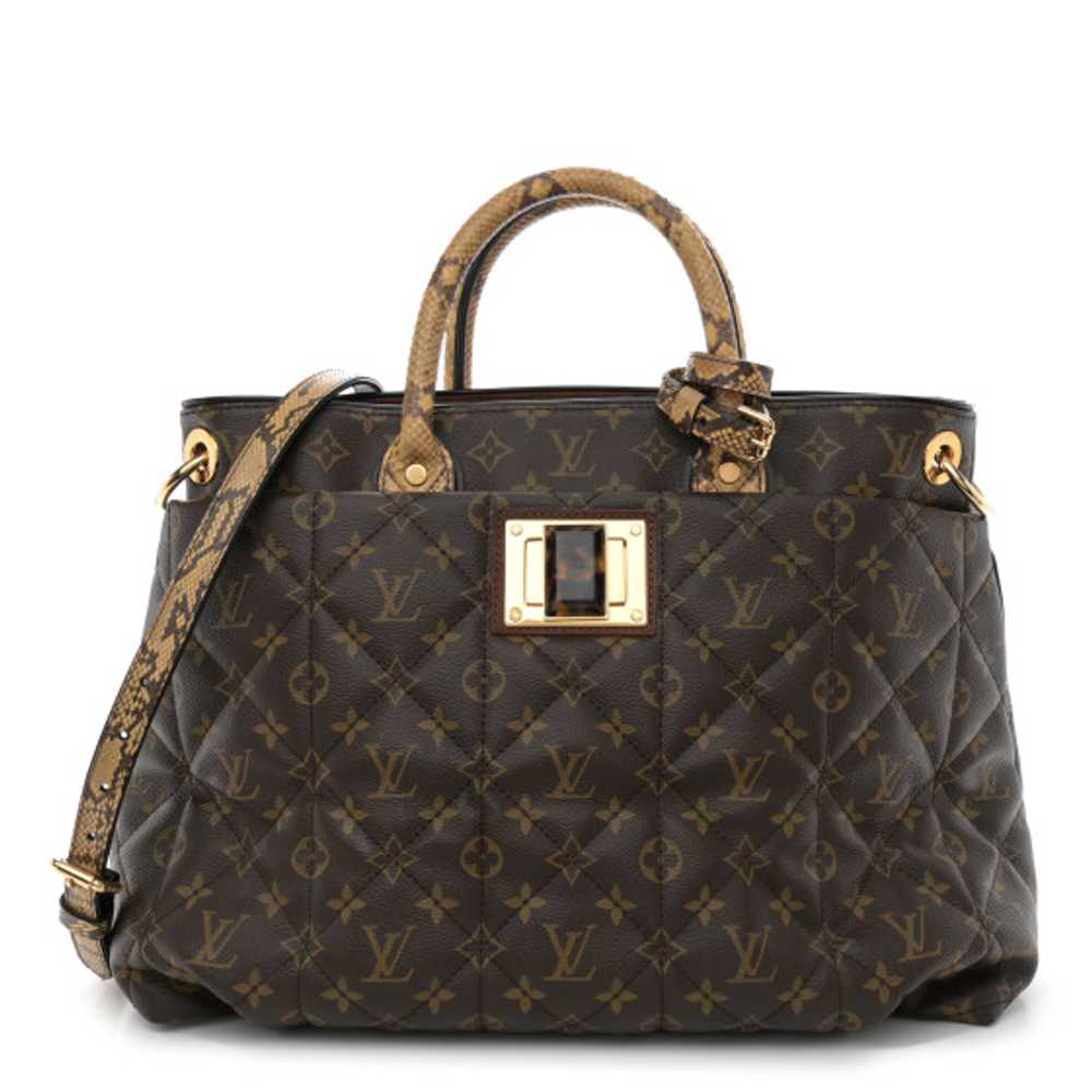 LOUIS VUITTON Monogram Python Ostrich Etoile Exot… - image 1