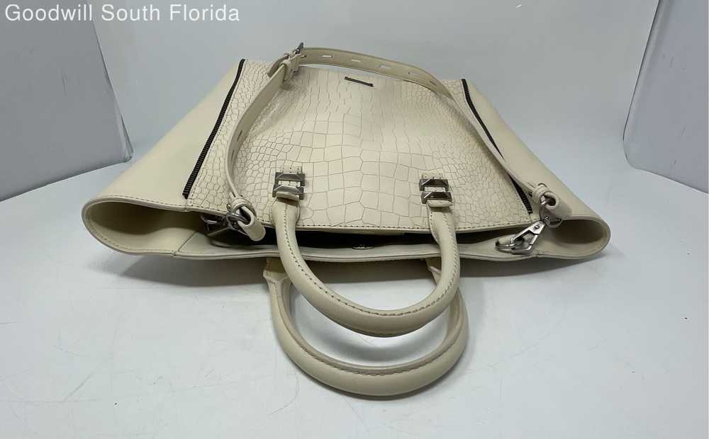 Rebecca Minkoff Womens White Crocodile Embossed L… - image 3