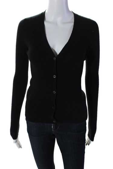 Prada Womens Cashmere V Neck Long Sleeved Button … - image 1