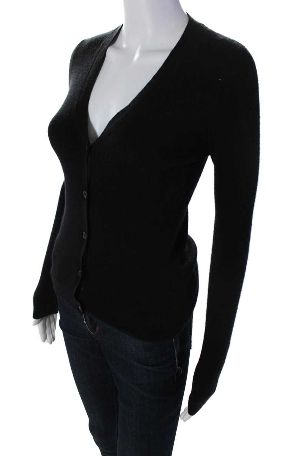 Prada Womens Cashmere V Neck Long Sleeved Button … - image 2