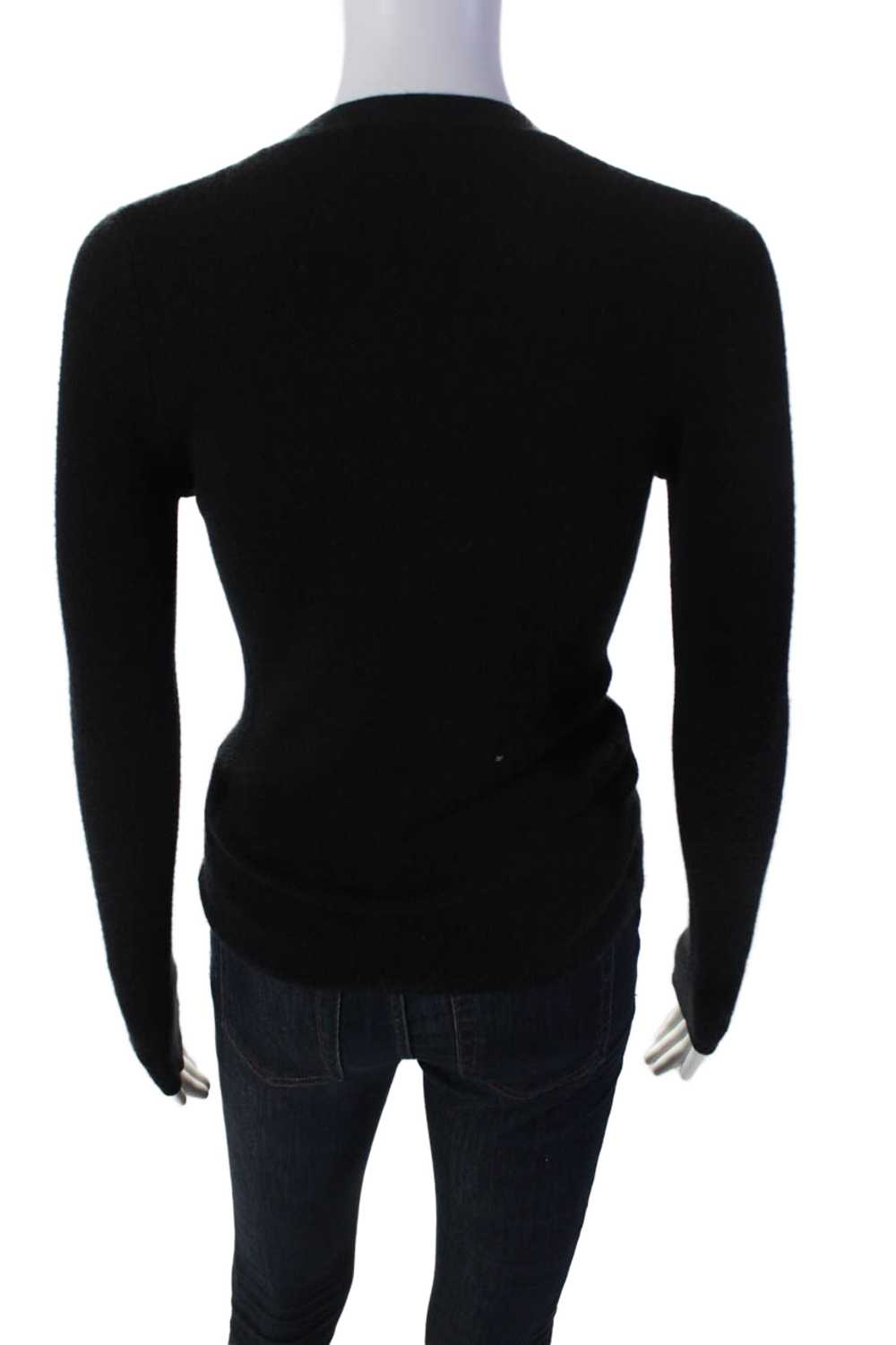 Prada Womens Cashmere V Neck Long Sleeved Button … - image 3