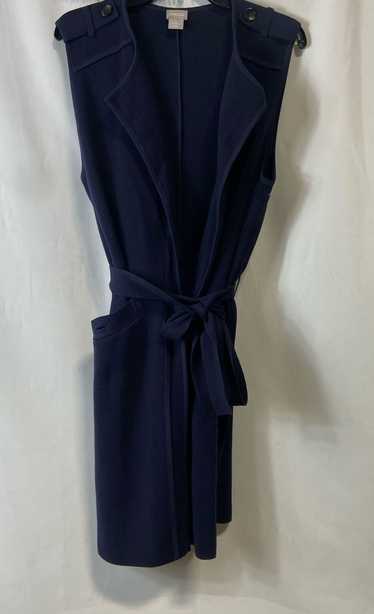 NWT Chico's Womens Navy Blue Cotton Milano-Trim Be