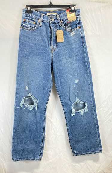 NWT Levi's Womens Blue Ribcage Distressed Denim St