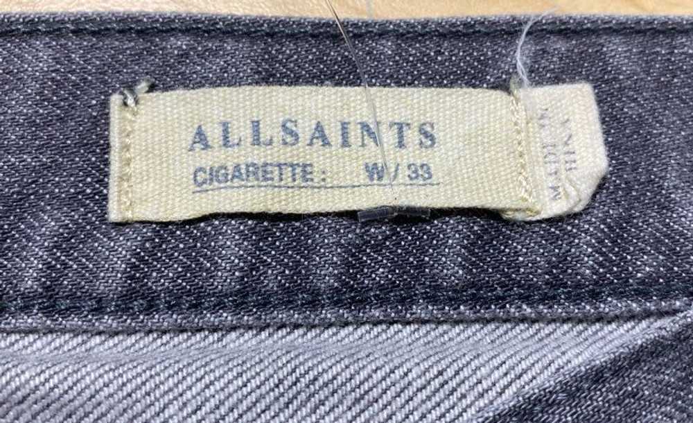 Allsaints Mens Gray Cigarette Denim Dark Wash Mid… - image 5