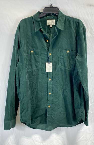 NWT Lucky Brand Mens Green Cotton Corduroy Long Sl