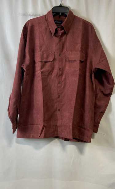 NWT Van Heusen Mens Brown Soft Suede Long Sleeve B