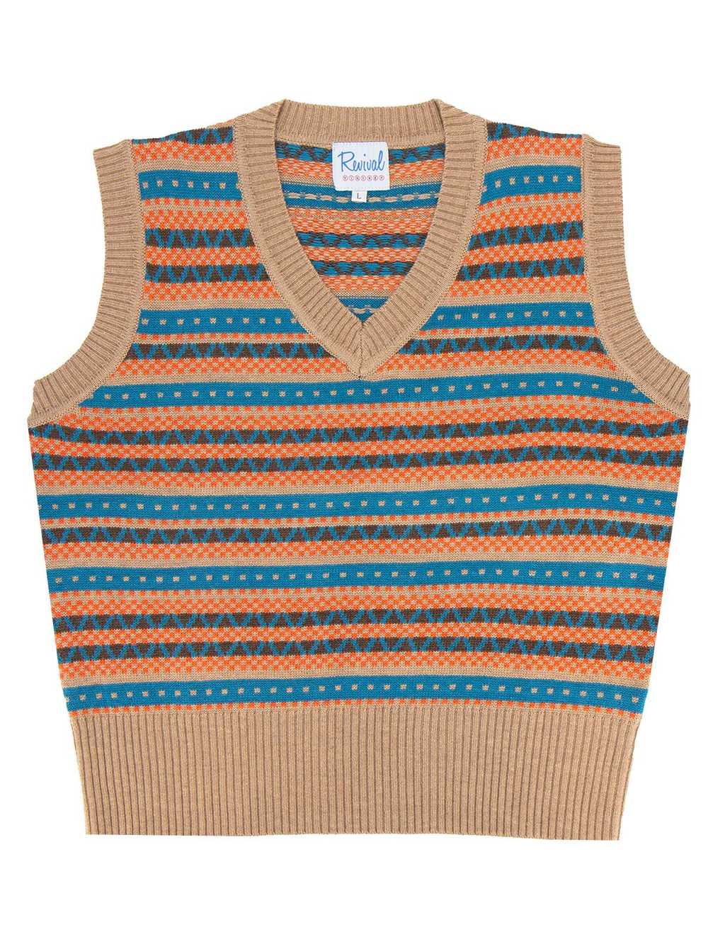 Walter Vintage Fairisle Tank Top - Hi-de-Ho - image 1