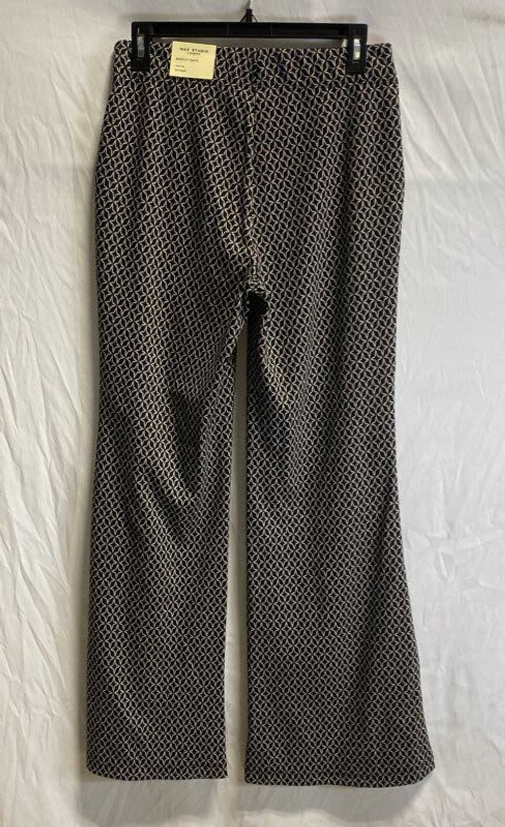 NWT Max Studio Womens Black White Geometric Flare… - image 2