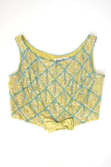 1960s Neiman Marcus Sequin Beaded Top