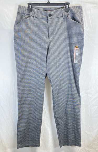 NWT Lee Womens Gray Black Wrinkle Free Straight Le