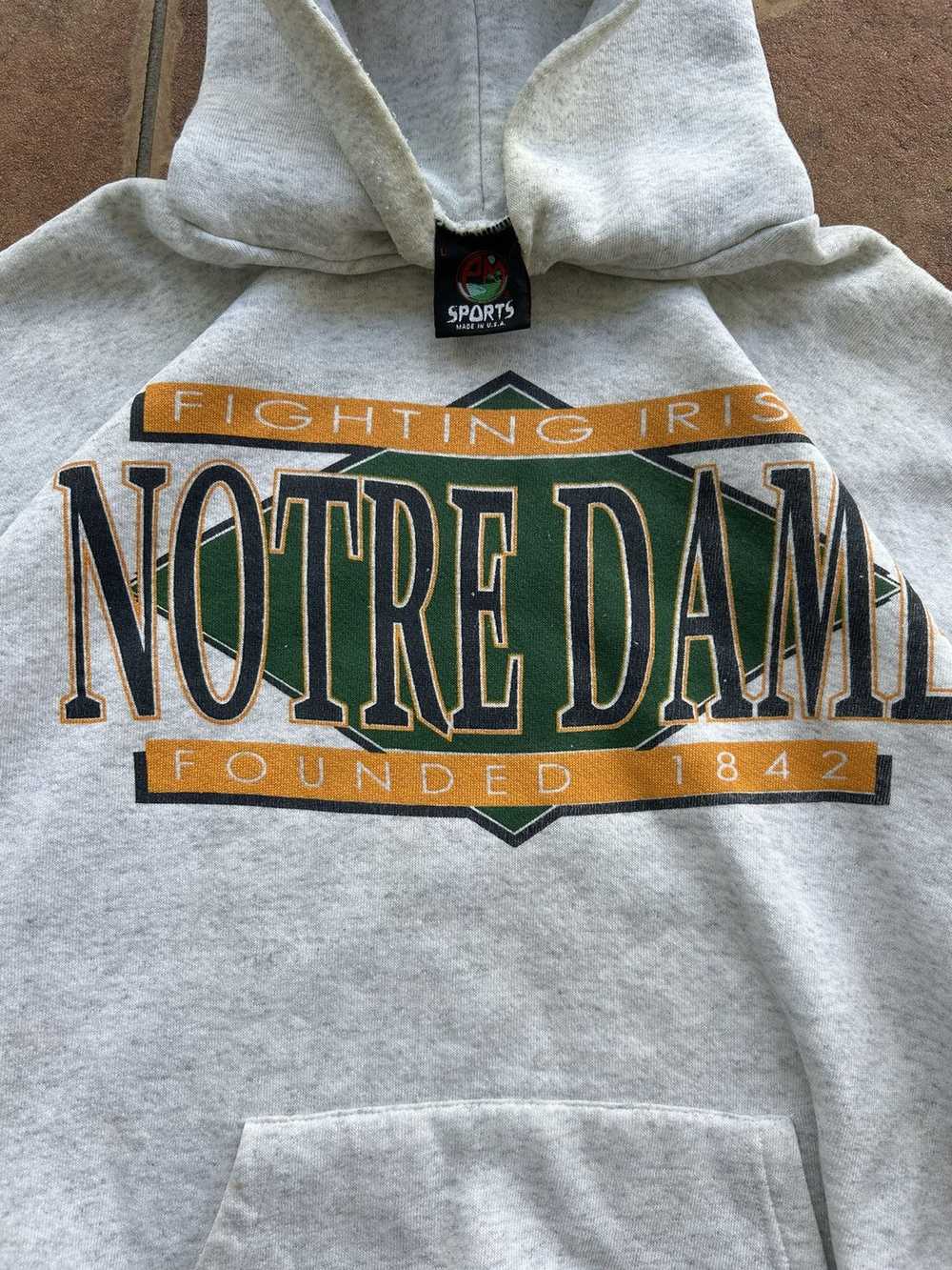 Vintage Vintage Notre Dame hoodie - image 3