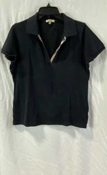 Burberry Womens Black Short Sleeve Collared Class… - image 1