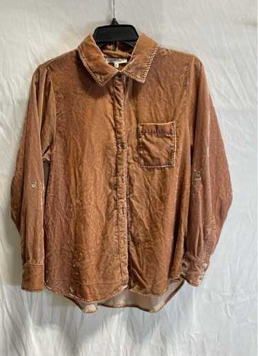 NWT Splendid Mens Brown Ryan Velvet Long Sleeve Co