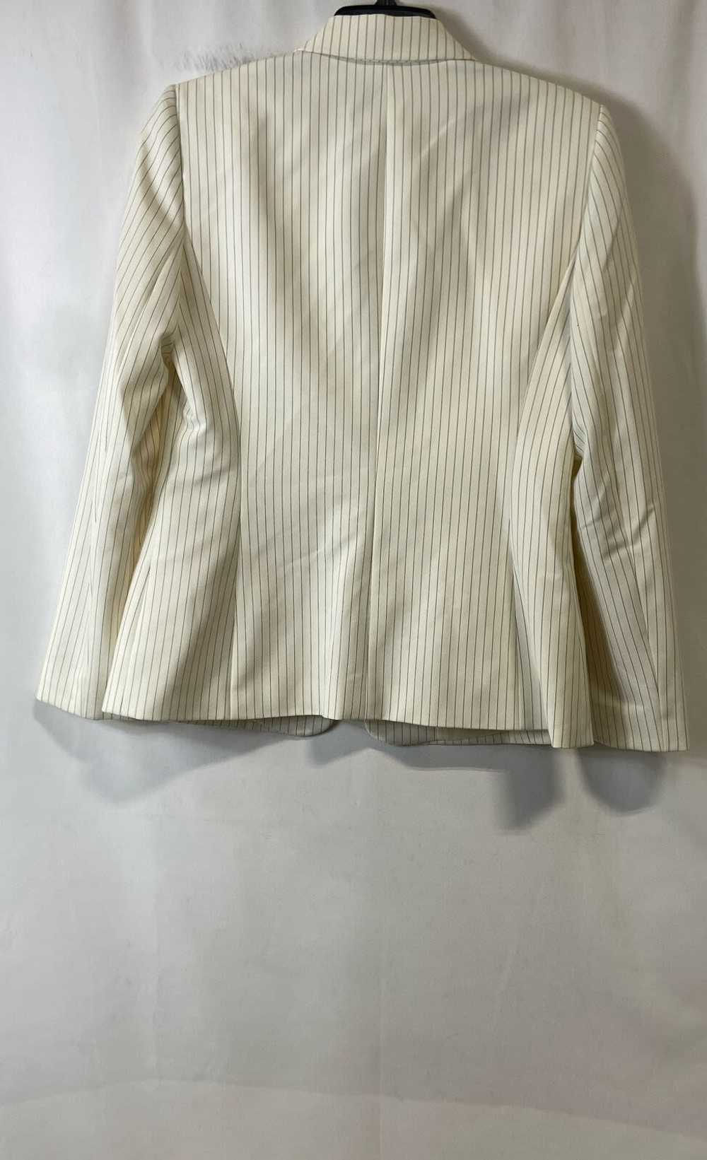 Tahari Womens Ivory Striped Long Sleeve Blazer An… - image 2