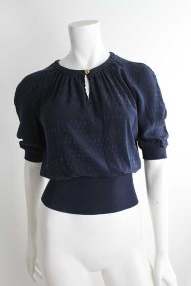 1980s Valentino Silk Blouson Top