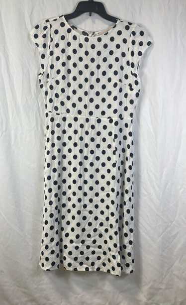 NWT LOFT Ann Taylor Womens White Black Polka Dot S