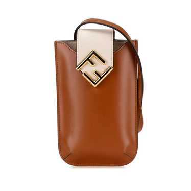 Fendi Ff leather crossbody bag