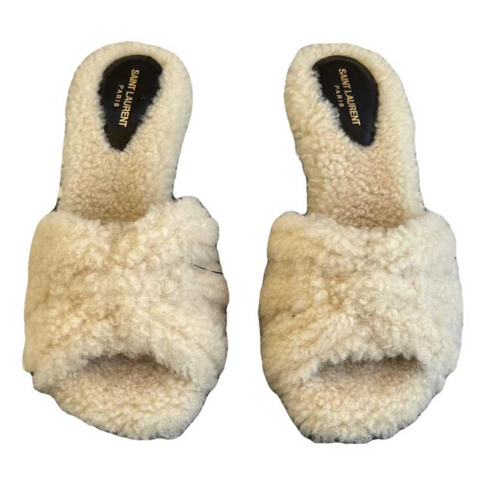 Saint Laurent Tribute shearling mules - image 1