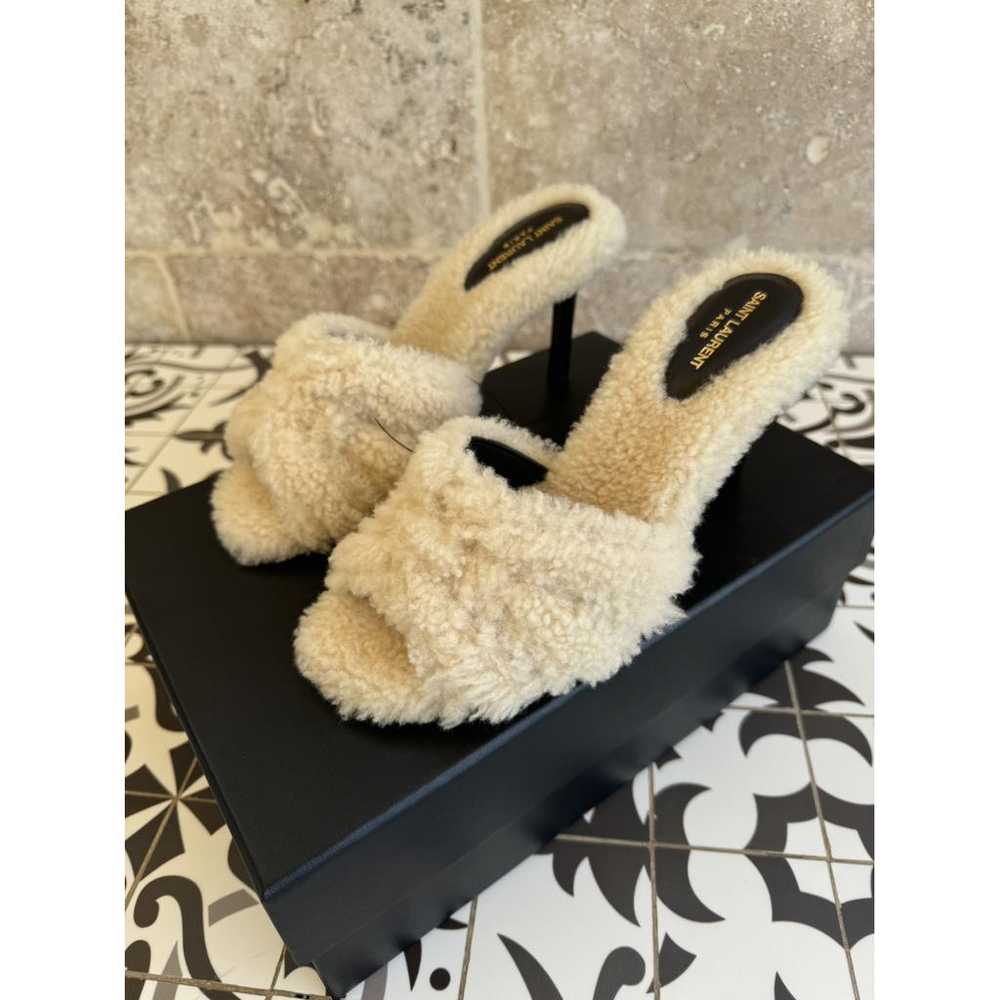 Saint Laurent Tribute shearling mules - image 4