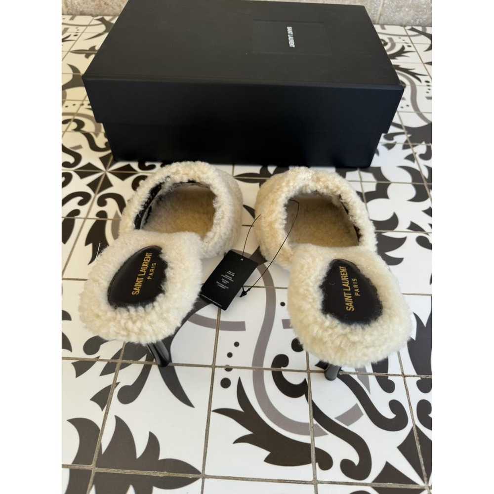 Saint Laurent Tribute shearling mules - image 9