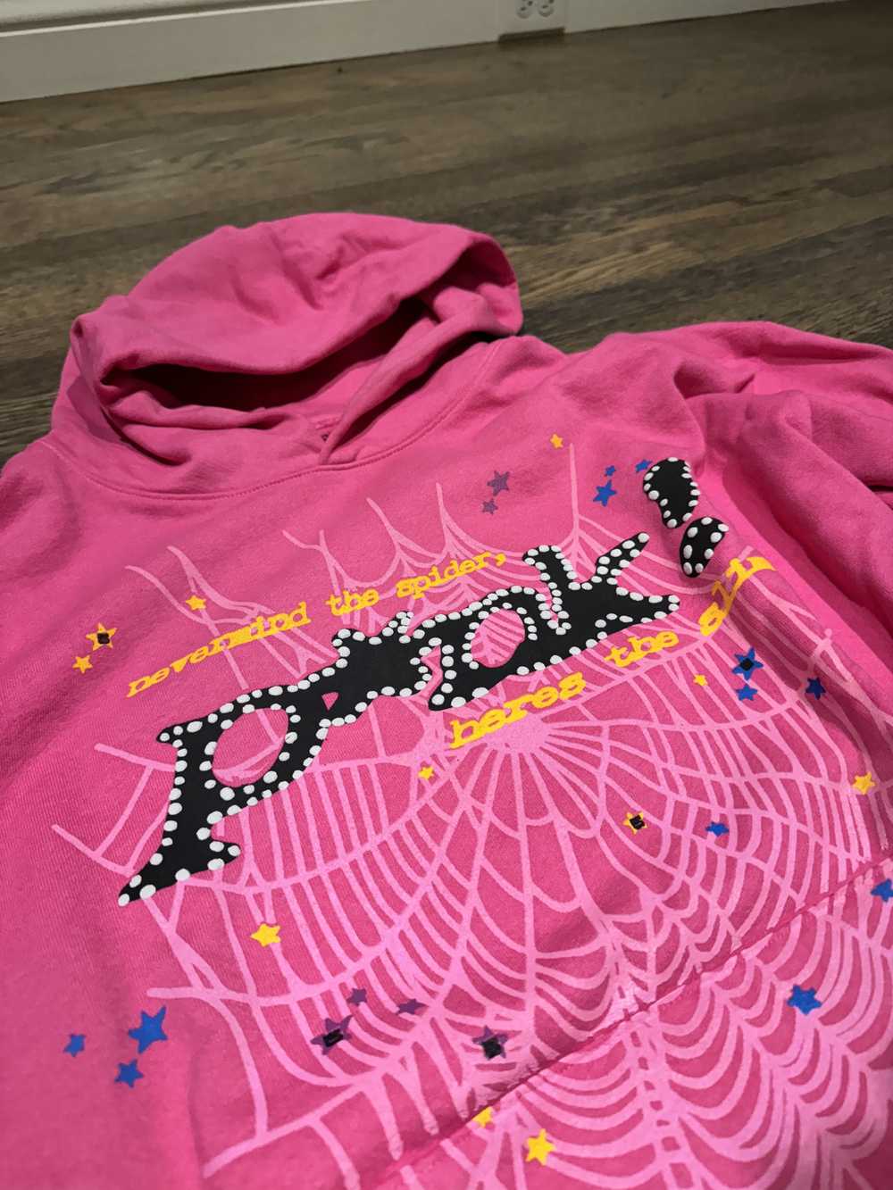 Other Sp5der/Spider Worldwide Pink V1 Hoodie Size… - image 3